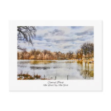 Central Park New York City Waterverf schilderij