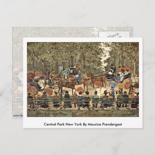 Central Park New York door Maurice Prendergast Briefkaart (Voorkant / Achterkant)