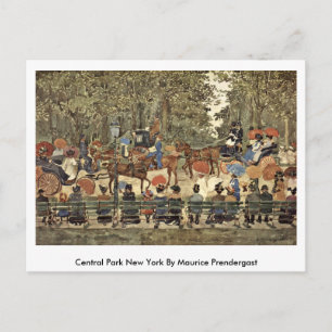 Central Park New York door Maurice Prendergast Briefkaart