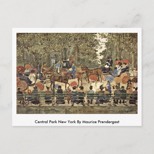 Central Park New York door Maurice Prendergast Briefkaart (Voorkant)