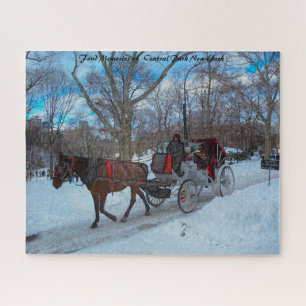 Central Park New York. Kerstgroeten Jigzaag P Legpuzzel