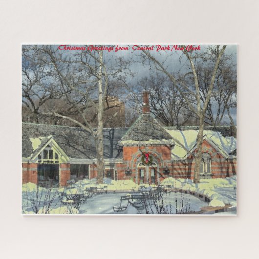 Central Park New York.kerstgroeten Legpuzzel (Horizontaal)