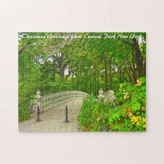 Central Park New York.Kerstgroeten Legpuzzel (Horizontaal)