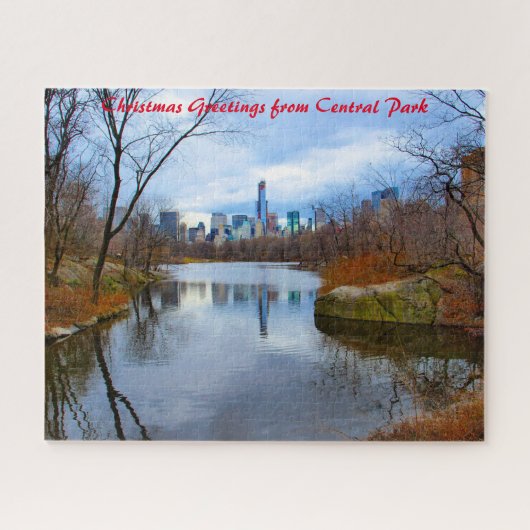 Central Park New York.kerstgroeten Legpuzzel (Horizontaal)