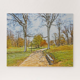 Central Park New York. Kerstgroeten Legpuzzel