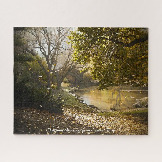 Central Park New York.kerstgroeten Legpuzzel (Horizontaal)