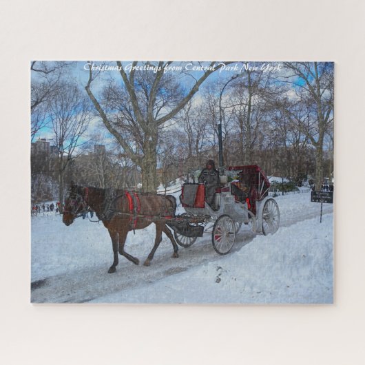 Central Park New York.kerstgroeten Legpuzzel (Horizontaal)