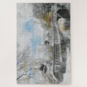 Central Park New York Puzzel | NYC Silhouette Cade Legpuzzel (Verticaal)