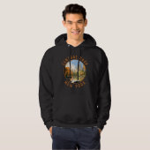 Central Park New York Retro Noodlijdende Cirkel Hoodie (Voorkant volledig)