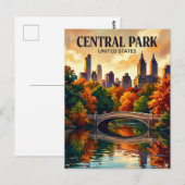 Central Park New York staat Briefkaart (Voorkant / Achterkant)