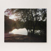 Central Park New York Summer Sunlight op de Pond Legpuzzel (Horizontaal)
