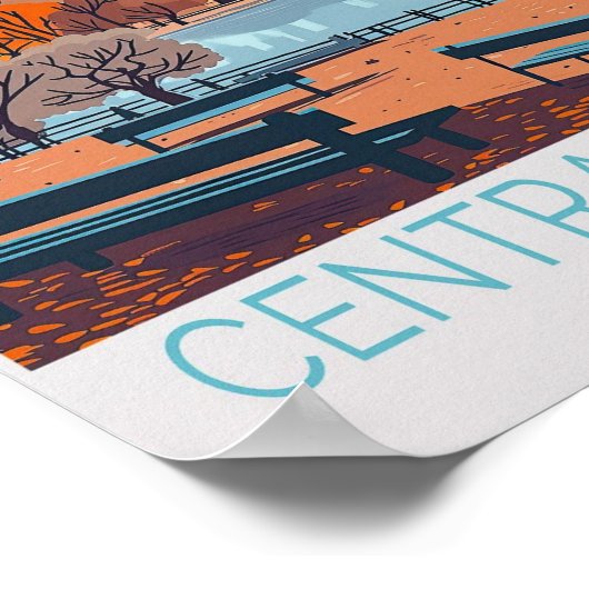 Central Park New York Travel Poster (Hoek)