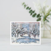 Central Park New York Winter Briefkaart (Staand voorkant)