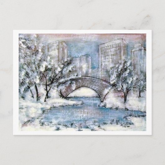 Central Park New York Winter Briefkaart (Voorkant)