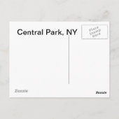 Central Park, NY Briefkaart (Achterkant)