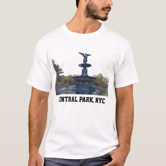 Central Park NYC Bethesda Fountain Angel T-shirt (Voorkant)