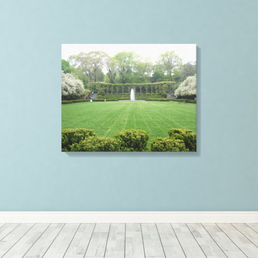 Central Park NYC Conservatory Garden Photo Canvas Afdruk (Insitu (Houten vloer))