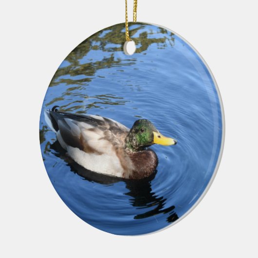 Central Park NYC Conservatory Water Mallard Duck Keramisch Ornament (Links)