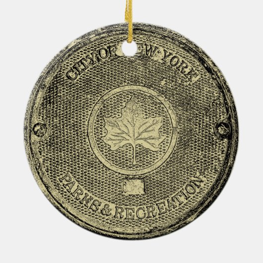 Central Park NYC Keramisch Ornament (Achterkant)