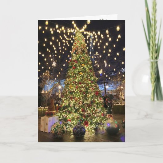 Central Park NYC Kerstboom Kaart (Voorkant)