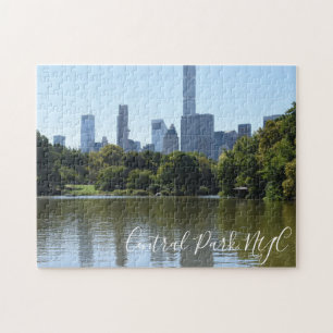 Central Park NYC Lake Photography Midtown Skyline Legpuzzel