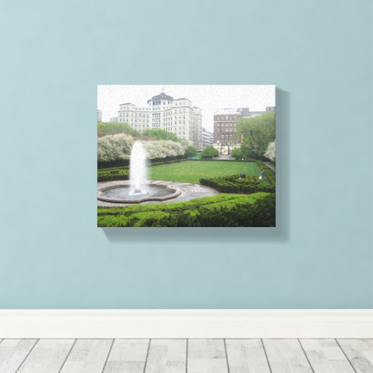 Central Park NYC New York Conservatory Garden Canvas Afdruk (Insitu (Houten vloer))