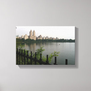 Central Park NYC Reservoir New York City Foto Canvas Afdruk