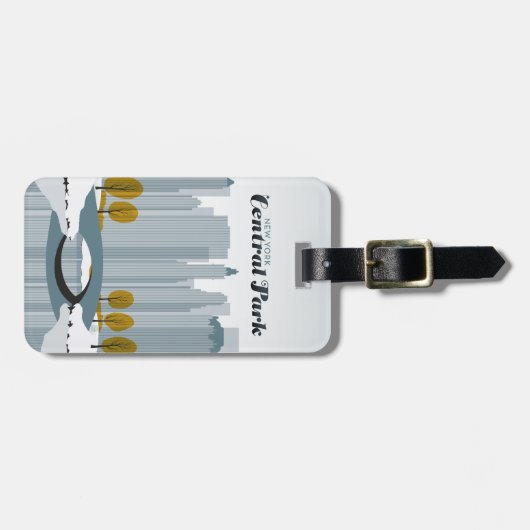 Central Park, NYC - Sneeuw Bagagelabel (Voorkant horizontaal)