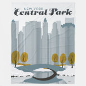Central Park, NYC - Sneeuw Fleece Deken (Voorkant)