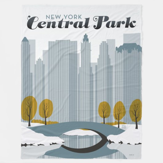 Central Park, NYC - Sneeuw Fleece Deken (Voorkant)