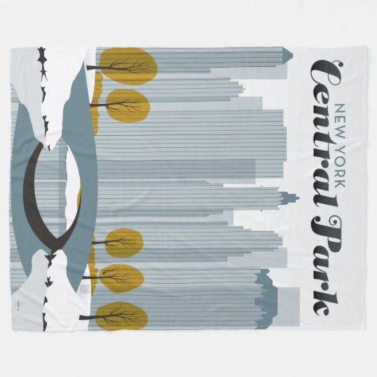 Central Park, NYC - Sneeuw Fleece Deken (Voorkant (Horizontaal))