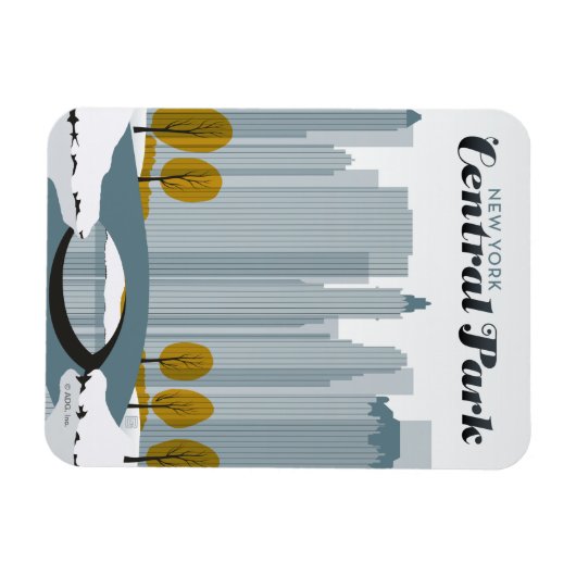 Central Park, NYC - Sneeuw Magneet (Horizontaal)