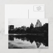 Central Park, NYC-Uitzicht in zwart-wit Briefkaart (Voorkant / Achterkant)