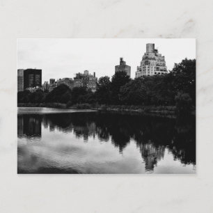 Central Park, NYC-Uitzicht in zwart-wit Briefkaart