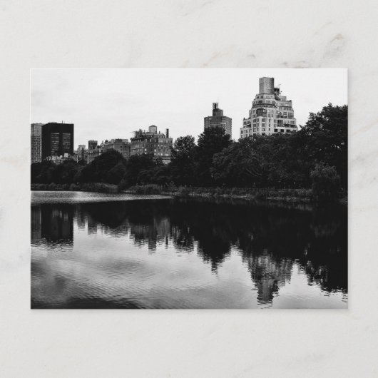 Central Park, NYC-Uitzicht in zwart-wit Briefkaart (Voorkant)
