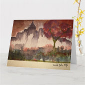 Central Park, NYC-Wenskaart Kaart (Gele Bloem)