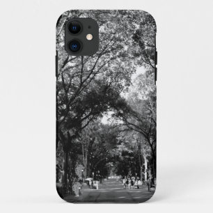 Central Park: Poet's Walk in de zomer zwart-wit Case-Mate iPhone Case