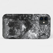 Central Park: Poet's Walk in de zomer zwart-wit Case-Mate iPhone Case (Achterkant (horizontaal))