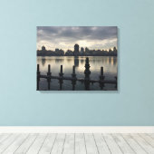 Central Park Reservoir New York City Sunrise NYC Canvas Afdruk (Insitu (Houten vloer))