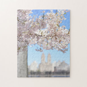 Central Park Reservoir Spring Cherry Blossom NYC Legpuzzel