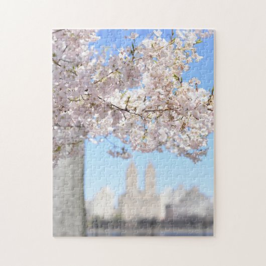 Central Park Reservoir Spring Cherry Blossom NYC Legpuzzel (Verticaal)