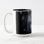 Central Park Row of Trees Tweekleurige Koffiemok (Links)