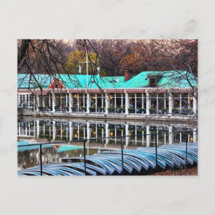 Central Park Rowboot Restaurant Boathouse Briefkaart