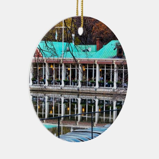 Central Park Rowboot Restaurant Boathouse Keramisch Ornament (Rechts)