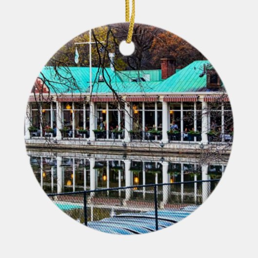 Central Park Rowboot Restaurant Boathouse Keramisch Ornament (Voorkant)
