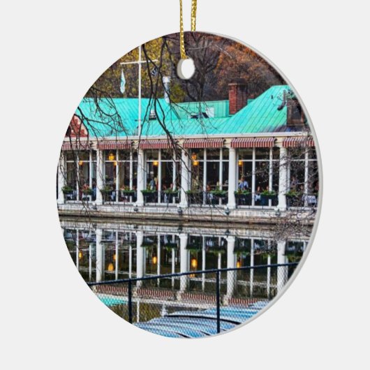 Central Park Rowboot Restaurant Boathouse Keramisch Ornament (Links)