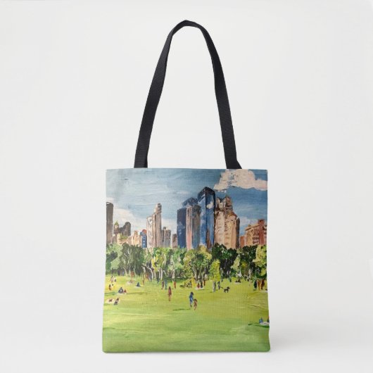 "Central Park" schilderij van Willowcatdesigns Tote Bag (Voorkant)