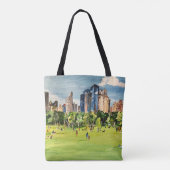 "Central Park" schilderij van Willowcatdesigns Tote Bag (Achterkant)