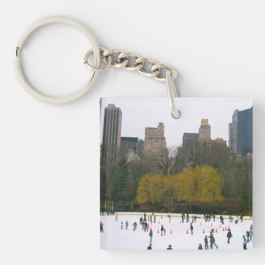 Central Park Skating Rink New York City Sleutelhan Sleutelhanger (Voorkant)