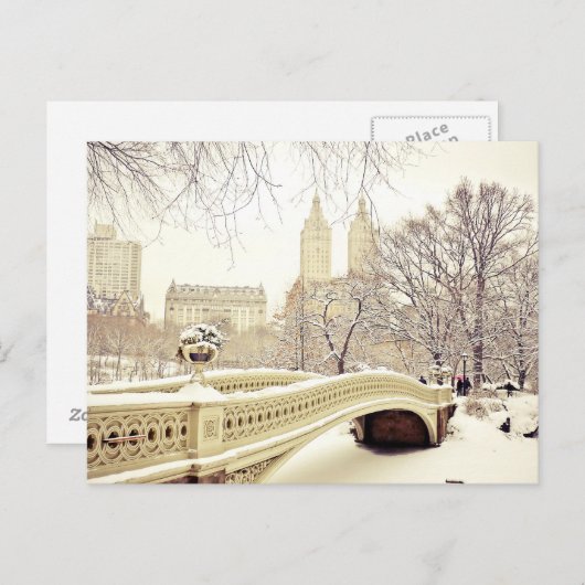 Central Park Snow - Winter New York Briefkaart (Voorkant / Achterkant)
